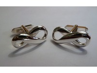 Sterling silver infinity symbol cufflinks