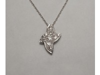 9ct white gold pendant using diamonds from customers old rings