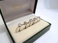 18ct white gold and diamond stacking rings - seperate.