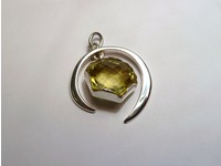 Sterling silver citrine pendant