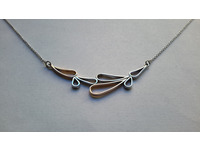 9ct yellow,white and rose gold necklet