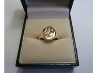 9ct seal engraved signet ring