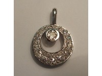 9ct white gold pendant using diamonds from customers old rings