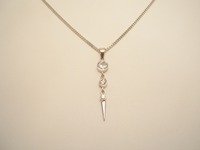 18ct white gold necklet set with brilliant cut diamonds