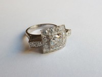 Platinum diamond set dress ring