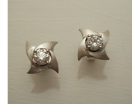 Platinum and diamond earrings