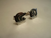 Sterling silver initial cufflinks