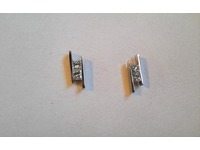 Platinum earrings set with Princess cut diamonds.