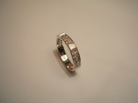 18ct white gold half eternity ring